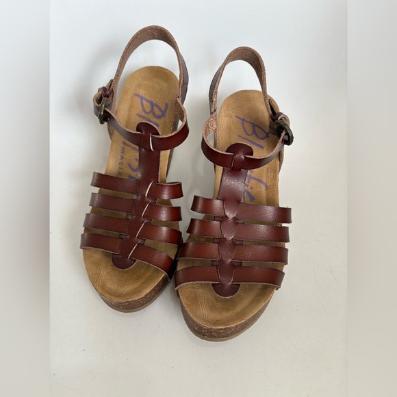 Blowfish Malibu humble wedge cork brown sandal size 7.5 - Picture 2 of 7
